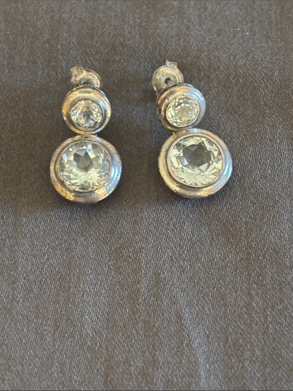 Joseph Esposito Sterling and cz earrings